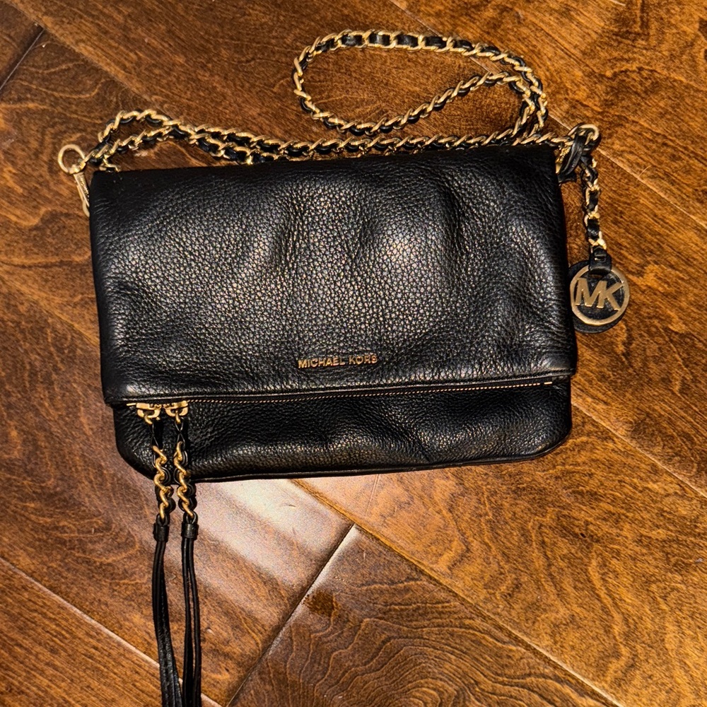 Michael Kors Black and Gold Crossbody Bag